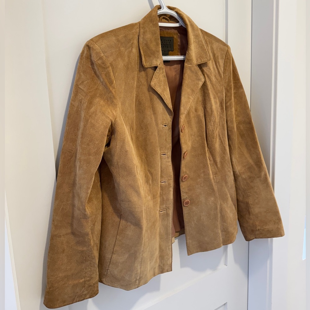 JohnPaulRichard Camel Leather Blazer